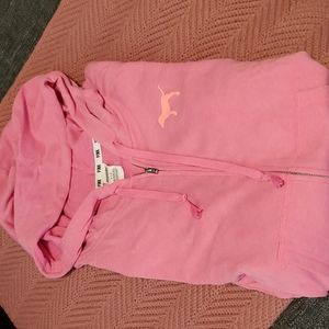 Victoria's secret pink zip-up sweatshirt